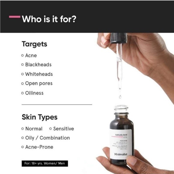 Minimalist 2% Salicylic Acid Face Serum
For Blackheads & Whiteheads | 30ml | NWT - Picture 8 of 15